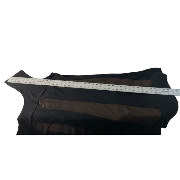 Connected Woman Black Dress 24W Scoop Back Contrasting Panel A-line Elegant - Picture 6 of 10